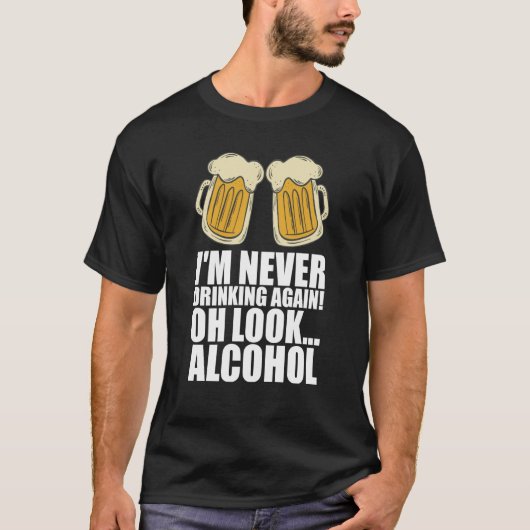 ビールIpaビールが美味しい Tシャツ (正面)