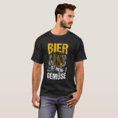 ビールISTMEINGEMÜSE ビール ジョーク 楽しい Tシャツ (正面フル)