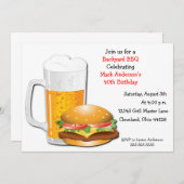 ビールNチーズバーガー招待状 招待状 (正面/裏面)