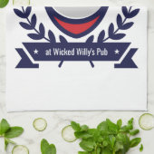 ビールPongのこのロゴを個人化して下さい キッチンタオル (折り畳み)