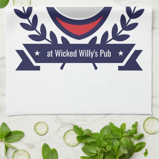 ビールPongのこのロゴを個人化して下さい キッチンタオル (折り畳み)