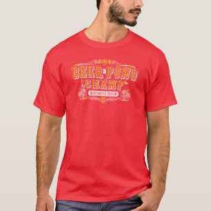 ビールPongのチャンピオンのヘビー級部のおもしろいなTシャツ Tシャツ