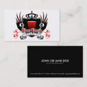 ビールpongのチャンピオンの王室のな頂上 名刺 (正面/裏面)