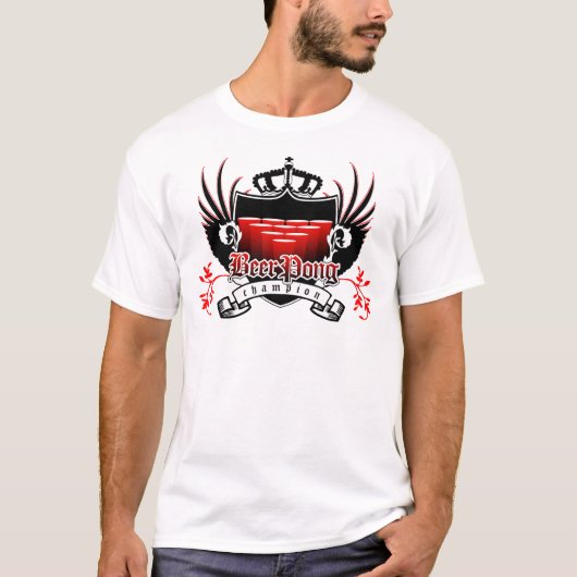 ビールpongのチャンピオンの王室のな頂上 tシャツ (正面)