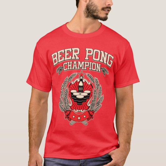 ビールPongのチャンピオン Tシャツ (正面)