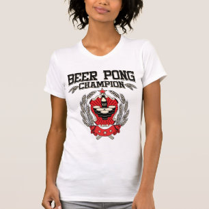 ビールPongのチャンピオン Tシャツ