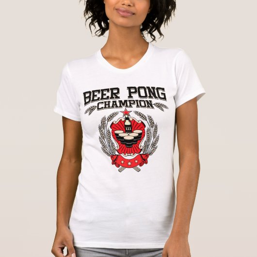 ビールPongのチャンピオン Tシャツ (正面)