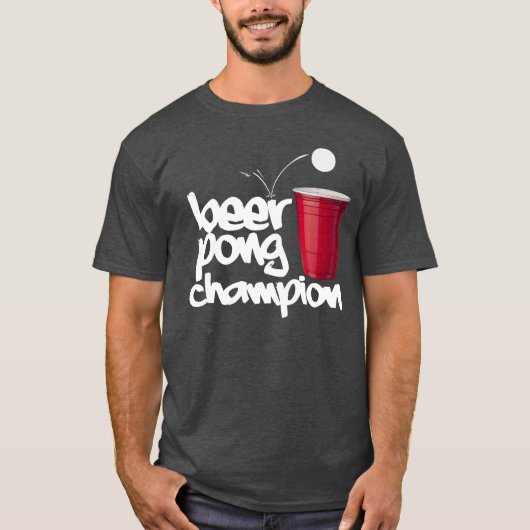 ビールPongのチャンピオン Tシャツ (正面)