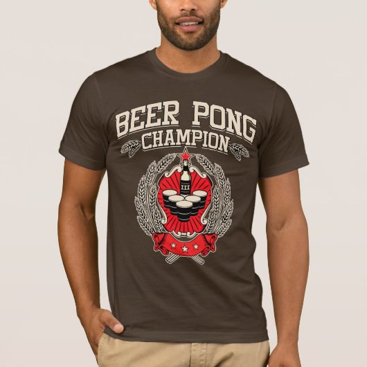 ビールPongのチャンピオン Tシャツ (正面)
