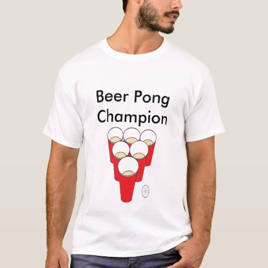 ビールPongのチャンピオン Tシャツ (正面)