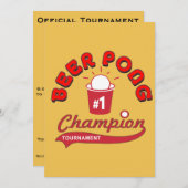 ビールPongのトーナメント(パーティー) 招待状 (正面/裏面)