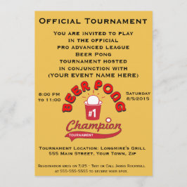 ビールPongのトーナメント(パーティー) 招待状