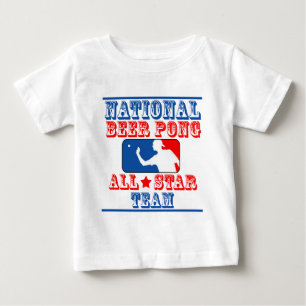 ビールPongの国民チーム ベビーTシャツ