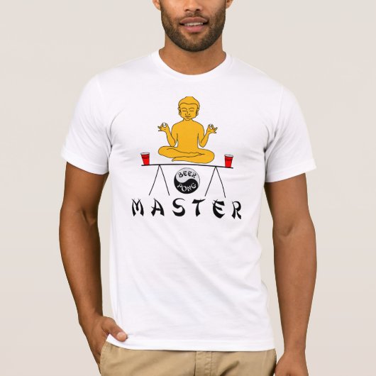 ビールPongの禅マスターのワイシャツ Tシャツ (正面)