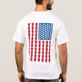 ビールPongの飲むゲームの米国旗 Tシャツ (裏面)