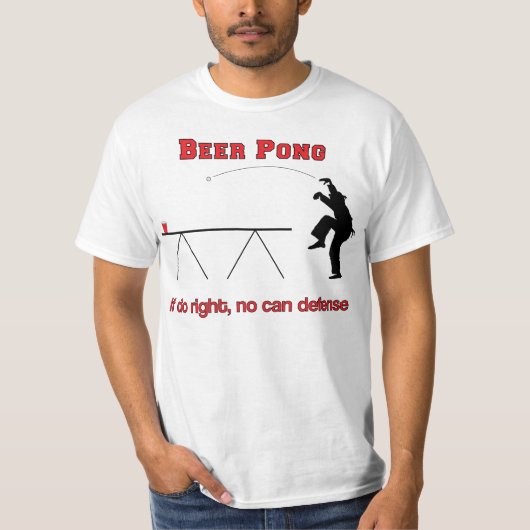 ビールPongクレーン代理のワイシャツ Tシャツ (正面)