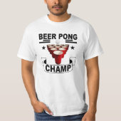 ビールPONGチャンピオンのフード付きスウェットシャツのスエットシャツ Tシャツ (正面)
