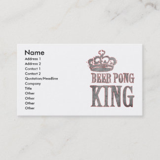 ビールPong王 名刺