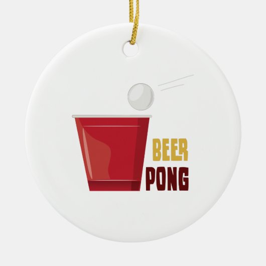 ビールPong セラミックオーナメント (正面)