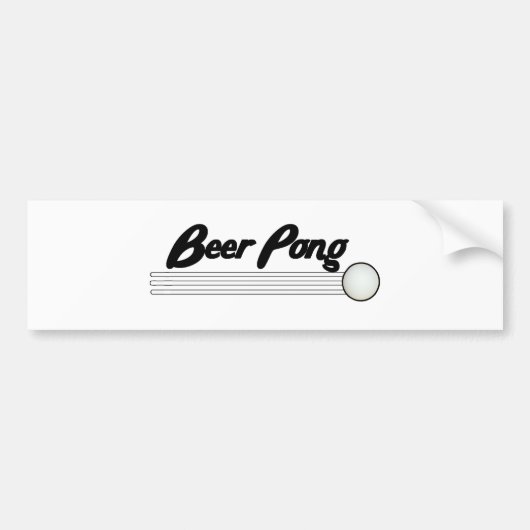 ビールPong バンパーステッカー (正面)