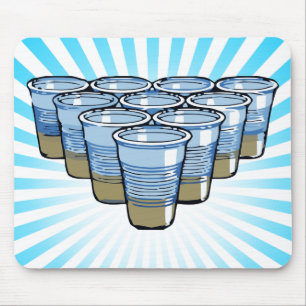 ビールpong マウスパッド
