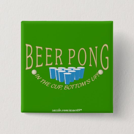 ビールPong 缶バッジ (正面)