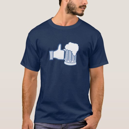 ビールTシャツが好き Tシャツ (正面)