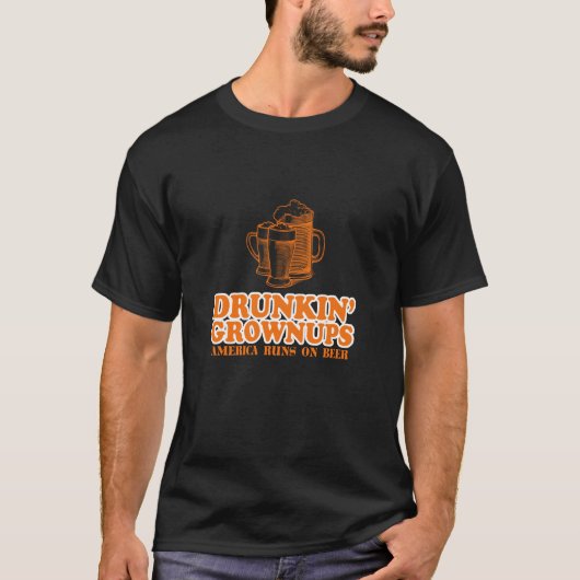 ビールTシャツフ走ンでアメリカを育てる Tシャツ (正面)