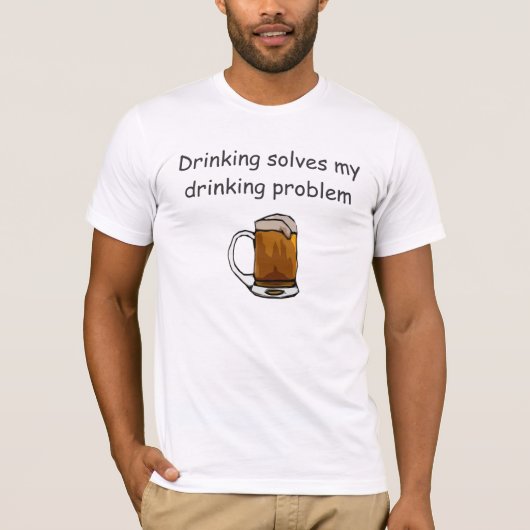 ビールTシャツ – 飲みおもしろい引用文ティー Tシャツ (正面)