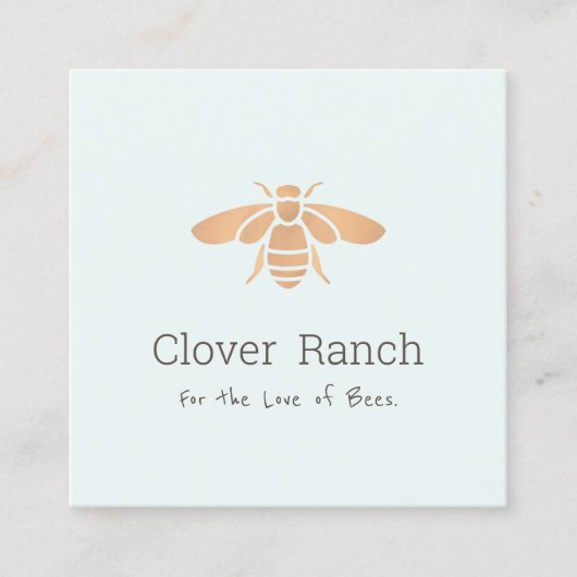 ビーロゴビーキーピングアピアリスト（昆虫）マルハナバチ スクエア名刺 (正面)