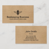 ビーロゴ養蜂ハニー養蜂クラフト素朴 名刺 (正面/裏面)