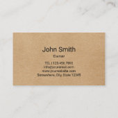 ビーロゴ養蜂ハニー養蜂クラフト素朴 名刺 (裏面)