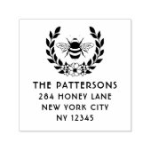 ビーローレルリースパーソナライズされたネーム差出人住所 セルフインキングスタンプ (デザイン)