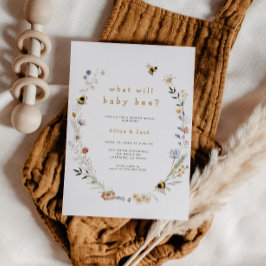 ビーワイルドフラワージェンダーリビール招待状 招待状