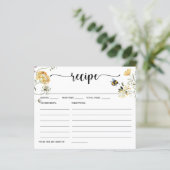 ビーワイルドフラワーフローラブライダルシャワーレシピカード (スタンド正面)