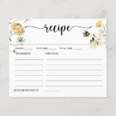 ビーワイルドフラワーフローラブライダルシャワーレシピカード (正面)
