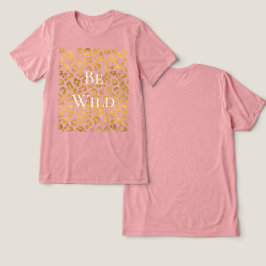 ビーワイルド金ゴールドグラムヒョウ柄 トライブレンドＴシャツ