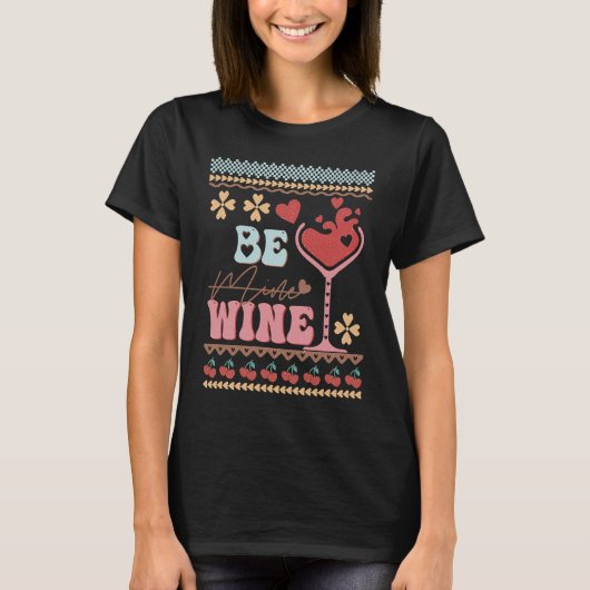 ビーワイン醜いセーターアイディア反バレンタインデー Tシャツ (正面)