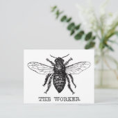 ビーワーカーハニーブラック(昆虫)マルハナバチ ポストカード (スタンド正面)