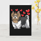 ビーワーヨークシャーテリアドッグス カード (黄色い花)