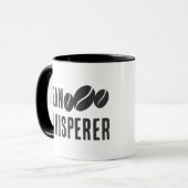 ビーンおもしろいウィスパーラームグ – コーヒー恋人&バリスタ マグカップ (正面左)