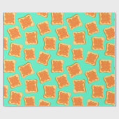 ビーンオントーストおもしろいブレックファーストパターン（の模様が）ある ラッピングペーパー (フラット)