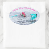 ビーンズ・ザ・ウィペット・サーフドッグ 楕円形シール (バッグ)