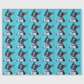 ビーンズ・ザ・ボストンテリア絵画ズの ラッピングペーパー (フラット)
