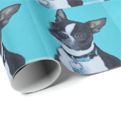 ビーンズ・ザ・ボストンテリア絵画ズの ラッピングペーパー (ロールコーナー)