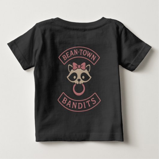 ビーンタウン盗賊の子Tシャツピンク ベビーTシャツ (裏面)