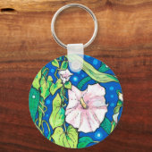 ビーンドウィードリードサマーワイルドフラワー絵画ズフローラ キーホルダー (正面)