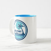 ビーンポイントビーチフロリダパームツリーバード ツートーンマグカップ (正面左)