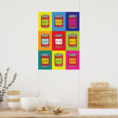 ビーン焼いたチンフードアーポップ・アートのトキッチン ポスター (キッチン)