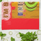 ビー予測できなアートプリント キッチンタオル (折り畳み)